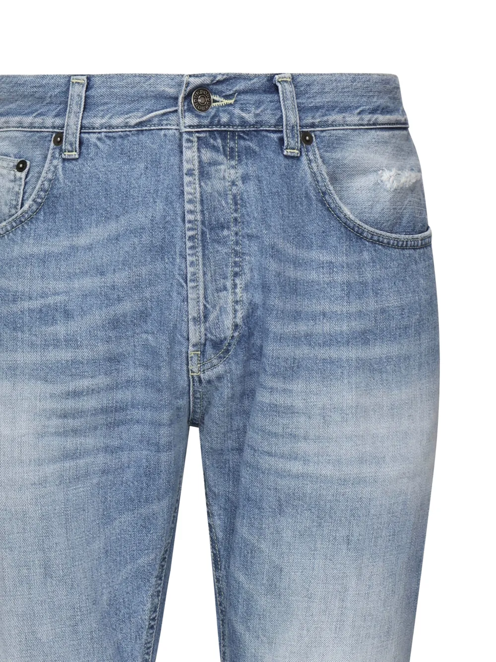 DONDUP Dian jeans met gerafeld detail Blauw