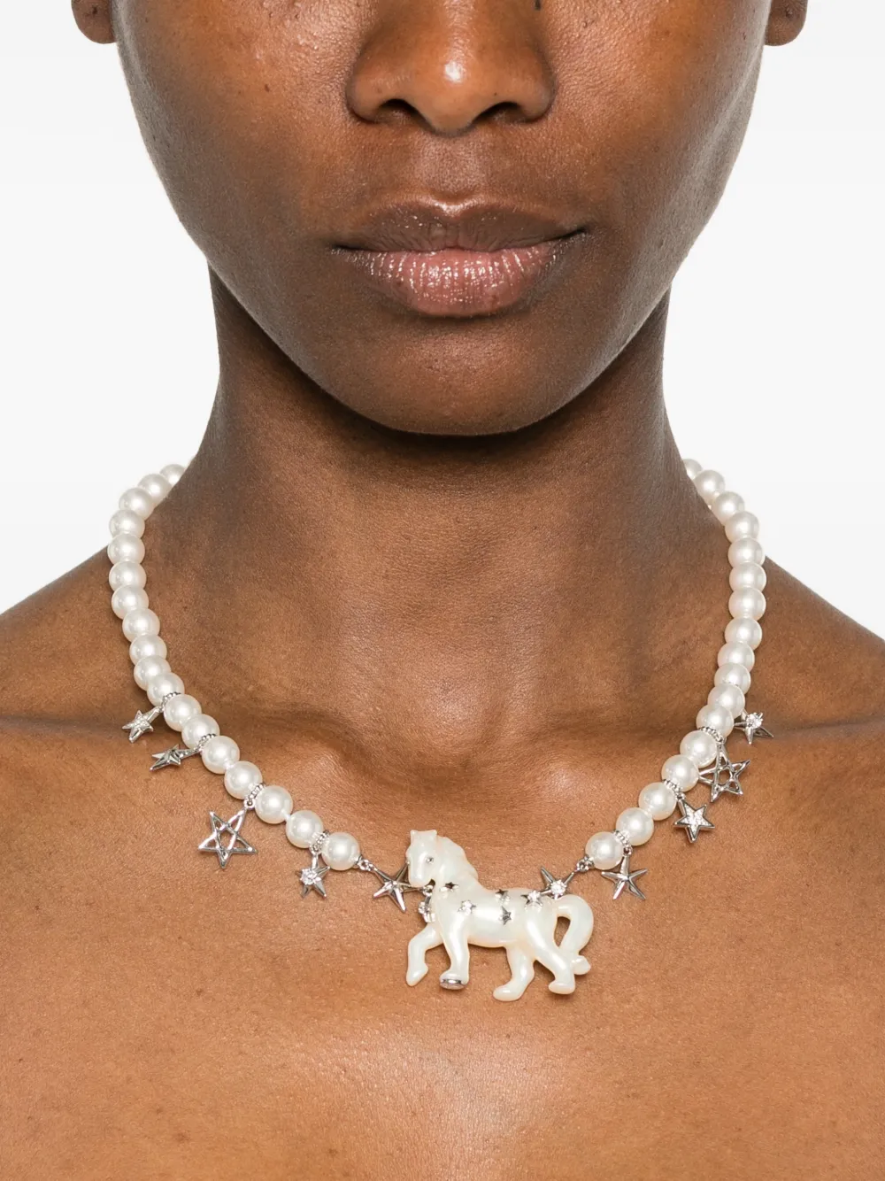  Yvmin Paradise Pony Star Necklace - Silver 