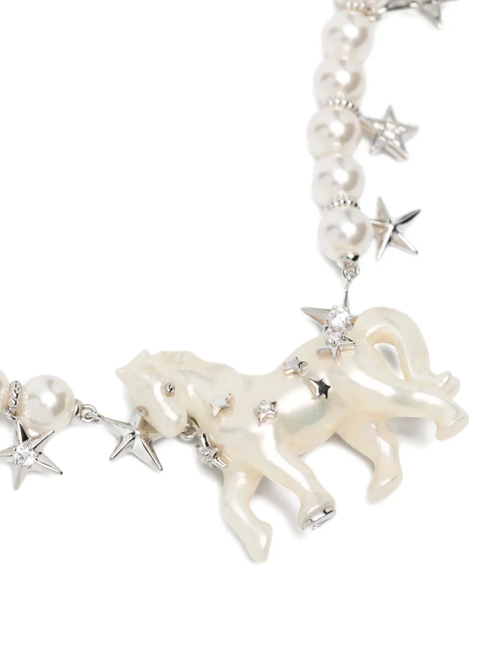  Yvmin Paradise Pony Star Necklace - Silver 