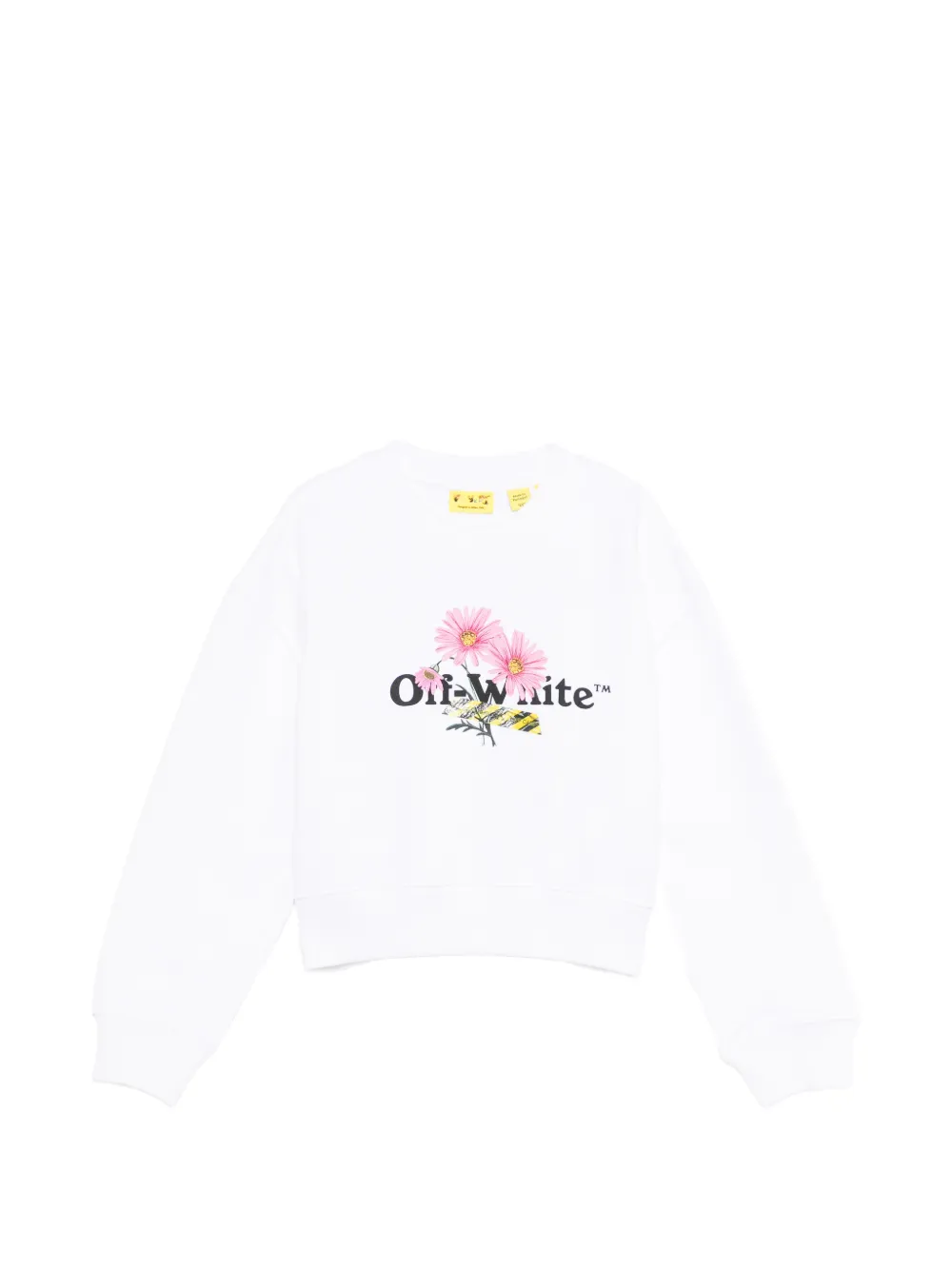 Off-White Kids floral-print sweatshirt - Bianco