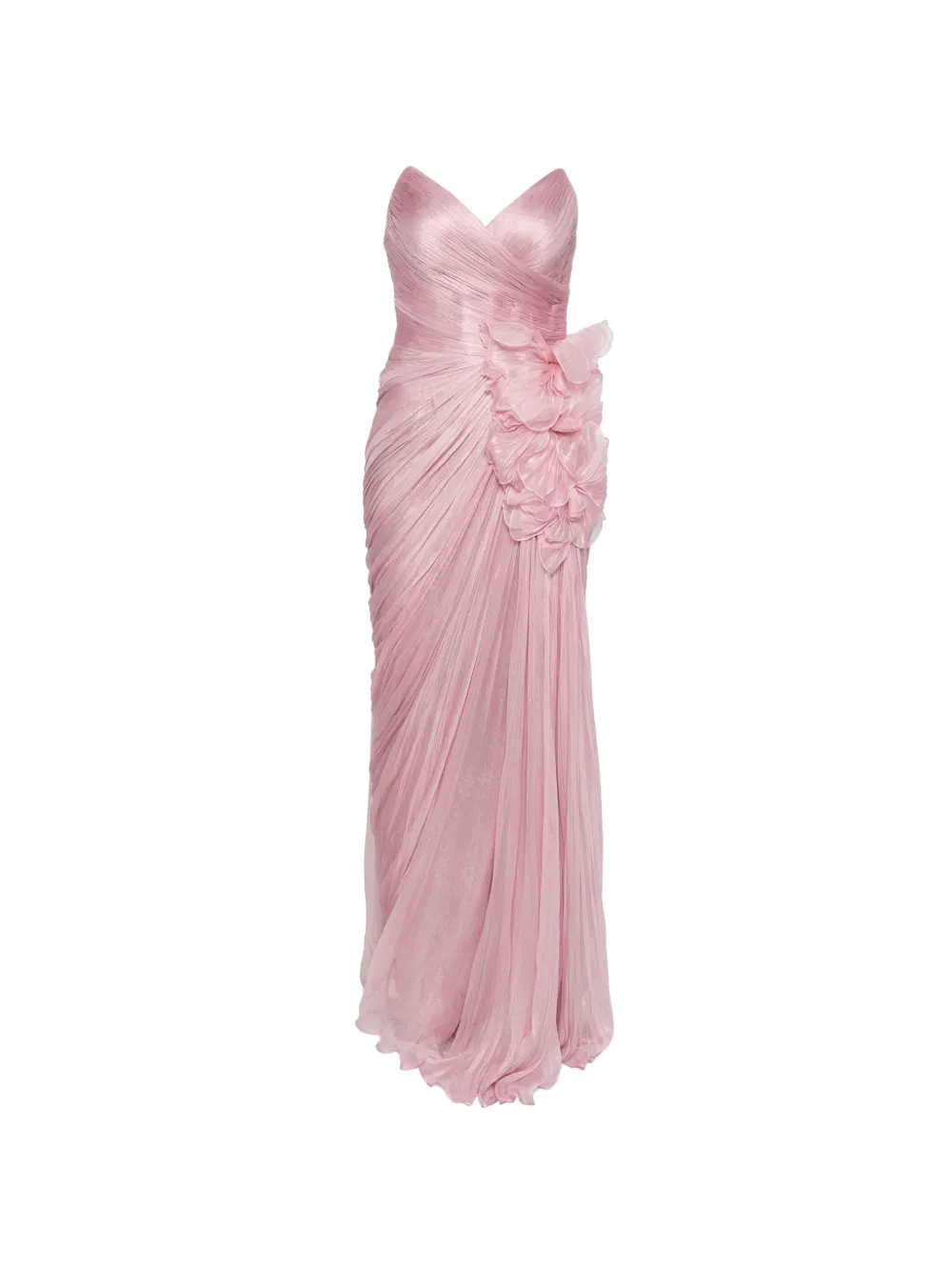 Iris Serban Rafael flower draped maxi dress - Rosa