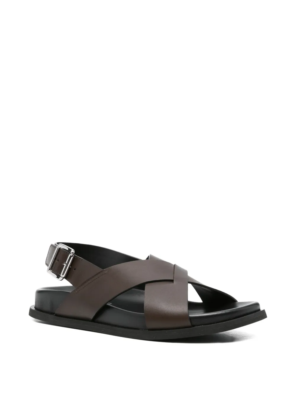 GUGLIELMO ROTTA Sandalen met gekruist detail Bruin