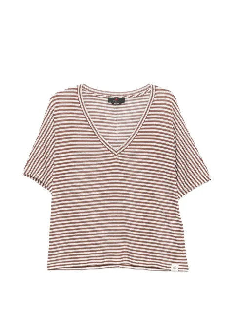 Peuterey Ester striped V-neck T-shirt