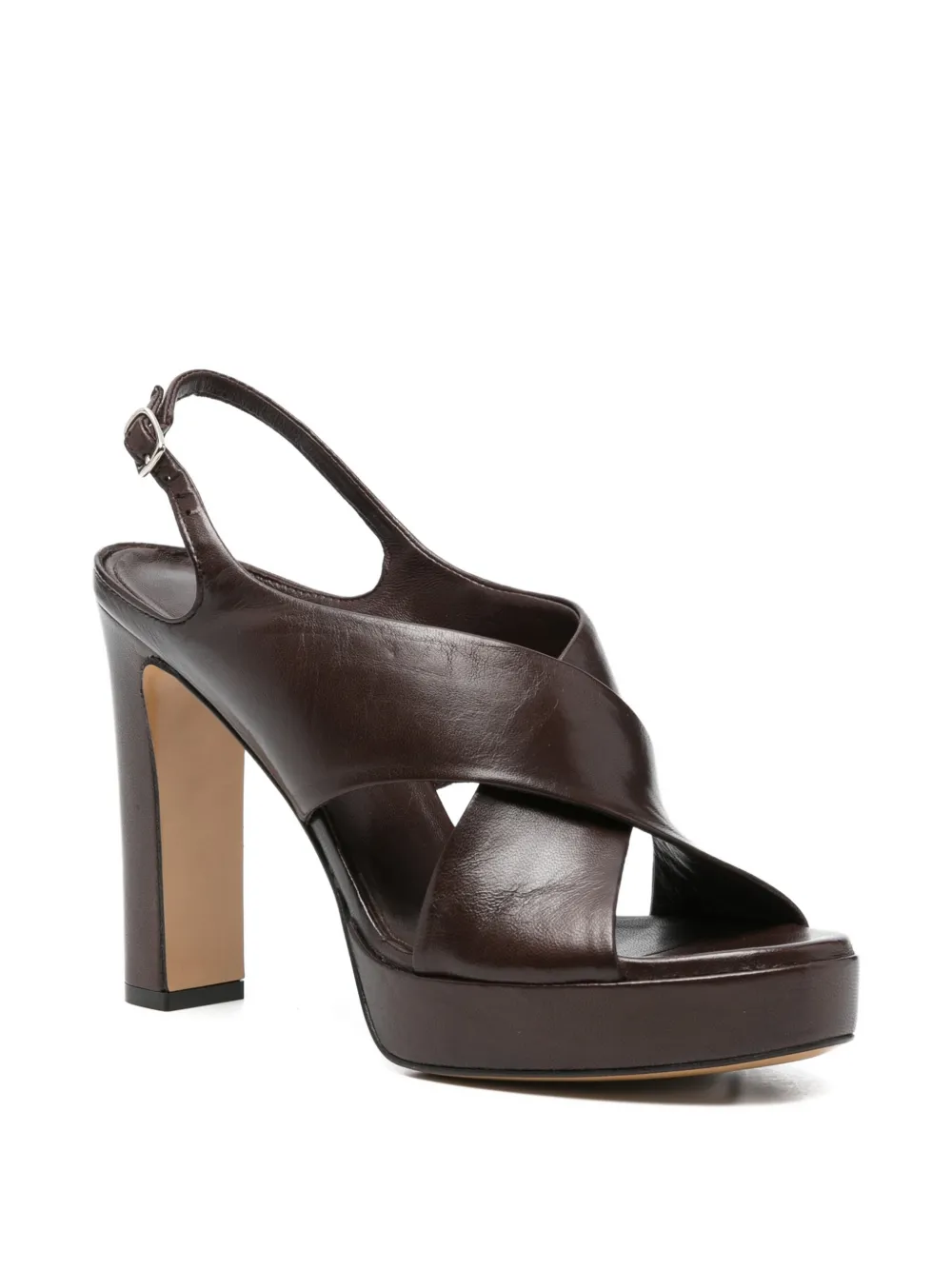 GUGLIELMO ROTTA Sandalen met gekruiste bandjes Bruin