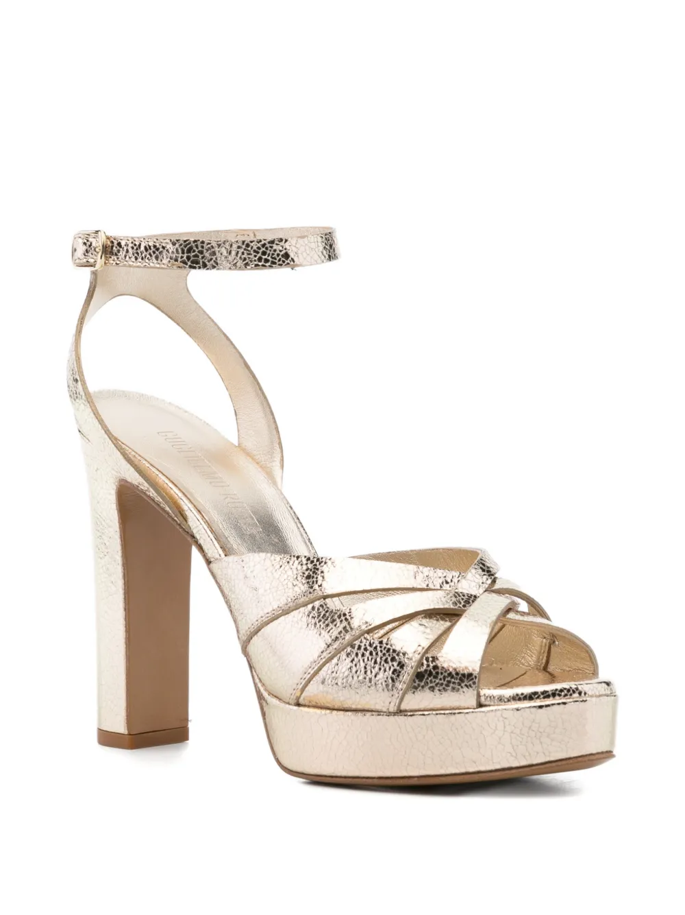 GUGLIELMO ROTTA buckle-strap heeled sandals Goud