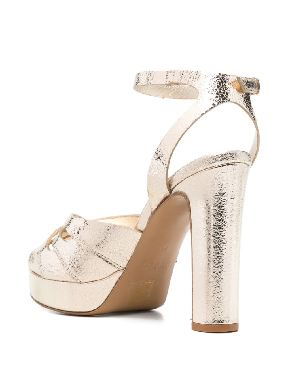 GUGLIELMO ROTTA buckle-strap heeled sandals Goud