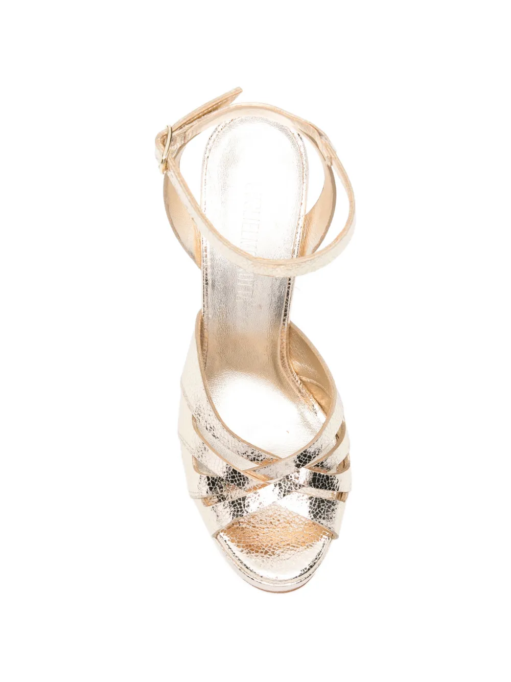 GUGLIELMO ROTTA buckle-strap heeled sandals Goud