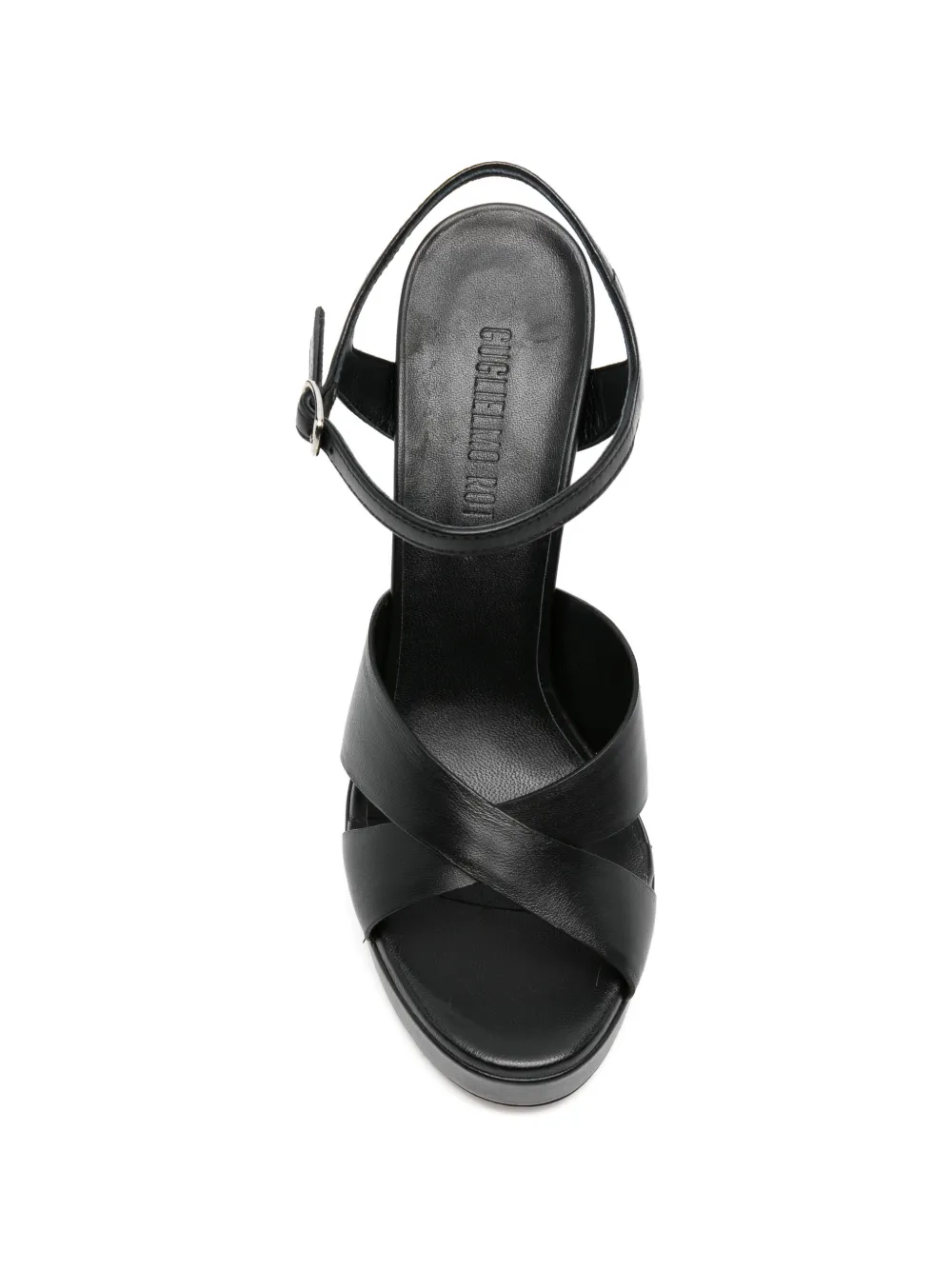 GUGLIELMO ROTTA Sandalen met gekruiste bandjes Zwart