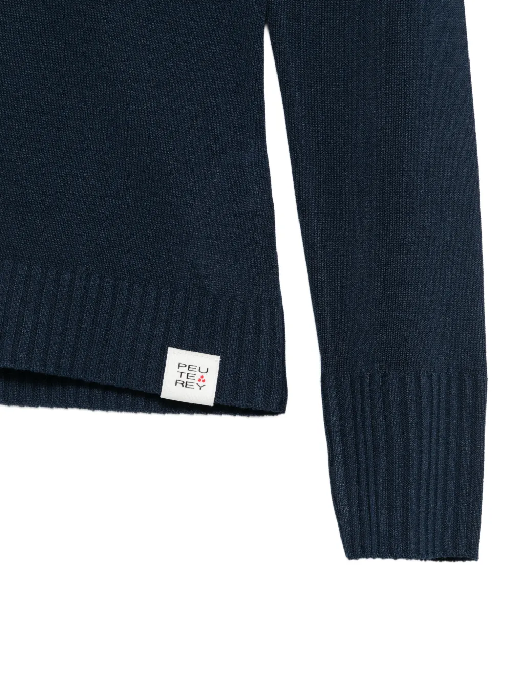  Peuterey Pull En Maille à Col V - Bleu 