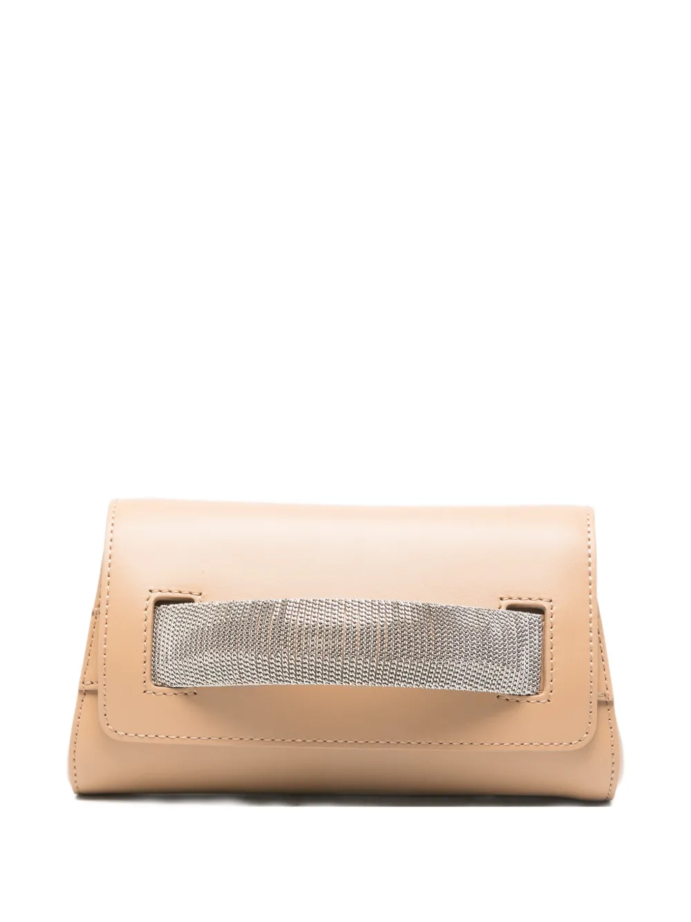 Orciani Alba leather clutch bag - Toni neutri