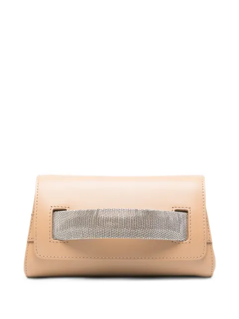 Orciani Alba leather clutch bag