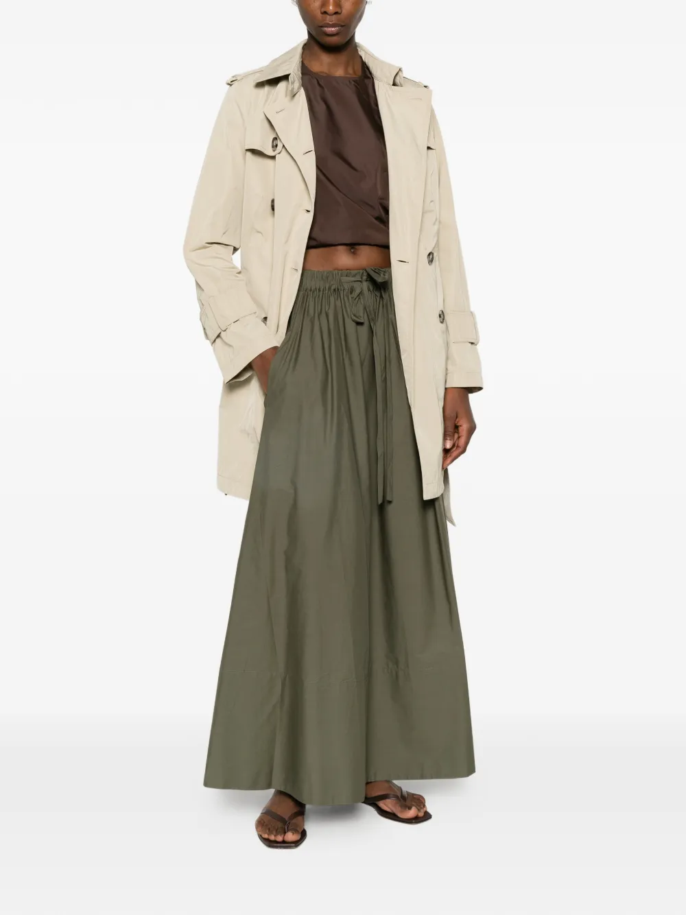  Peuterey Knude Button Belted Coat - Neutrals 