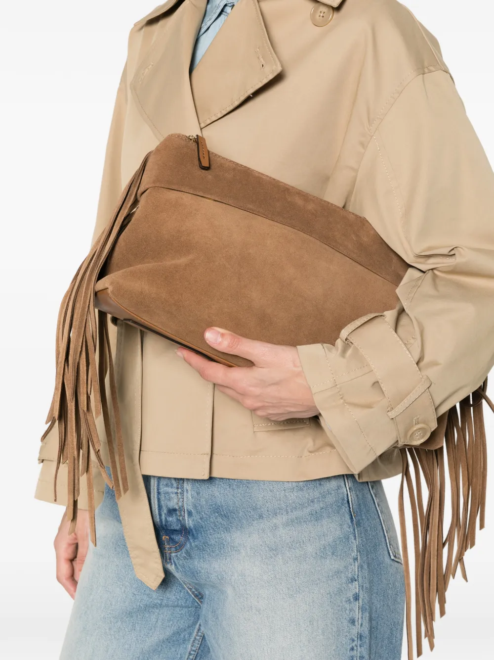  Loristella Fringed Shoulder Bag - Brown 