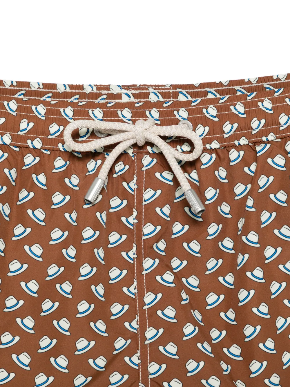 MC2 Saint Barth Zwembroek met hoed-print Bruin