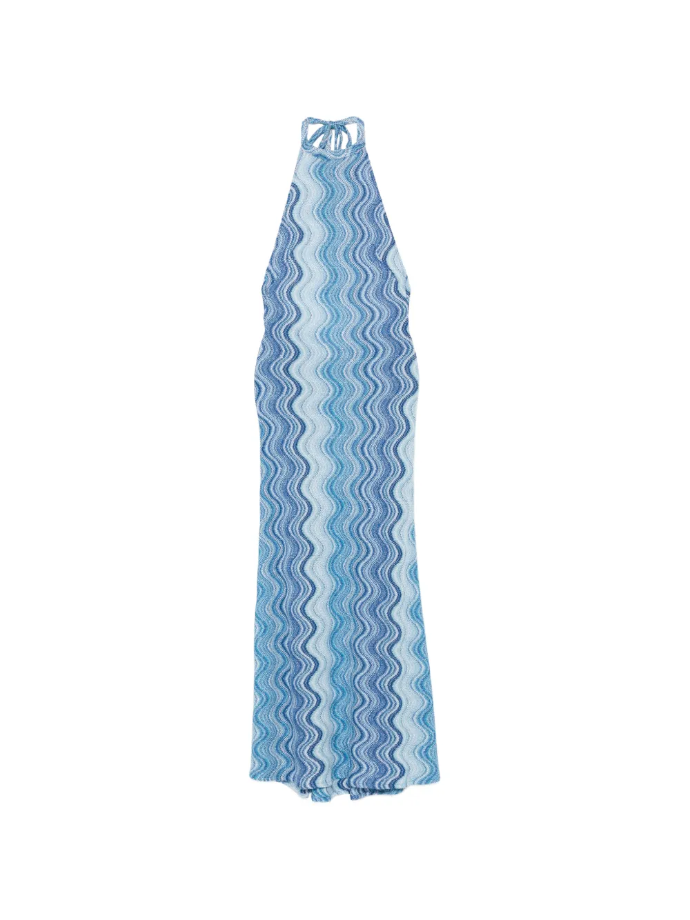 MC2 Saint Barth Tony zigzag-knit halterneck maxi dress