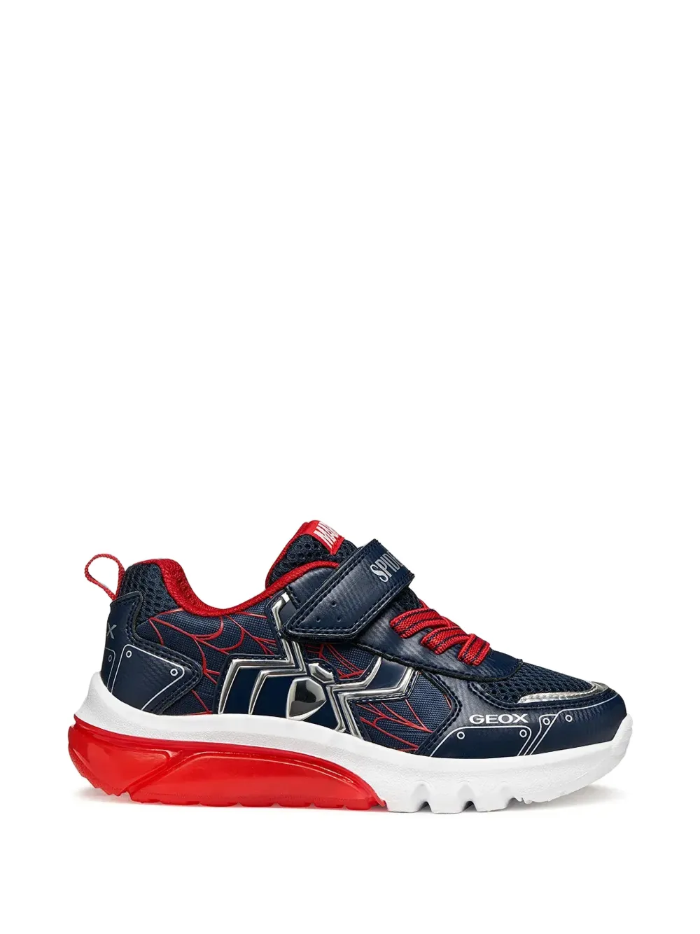 Geox Kids x Warner Bros Ciberdron spider-motif touch-strap sneakers Blauw