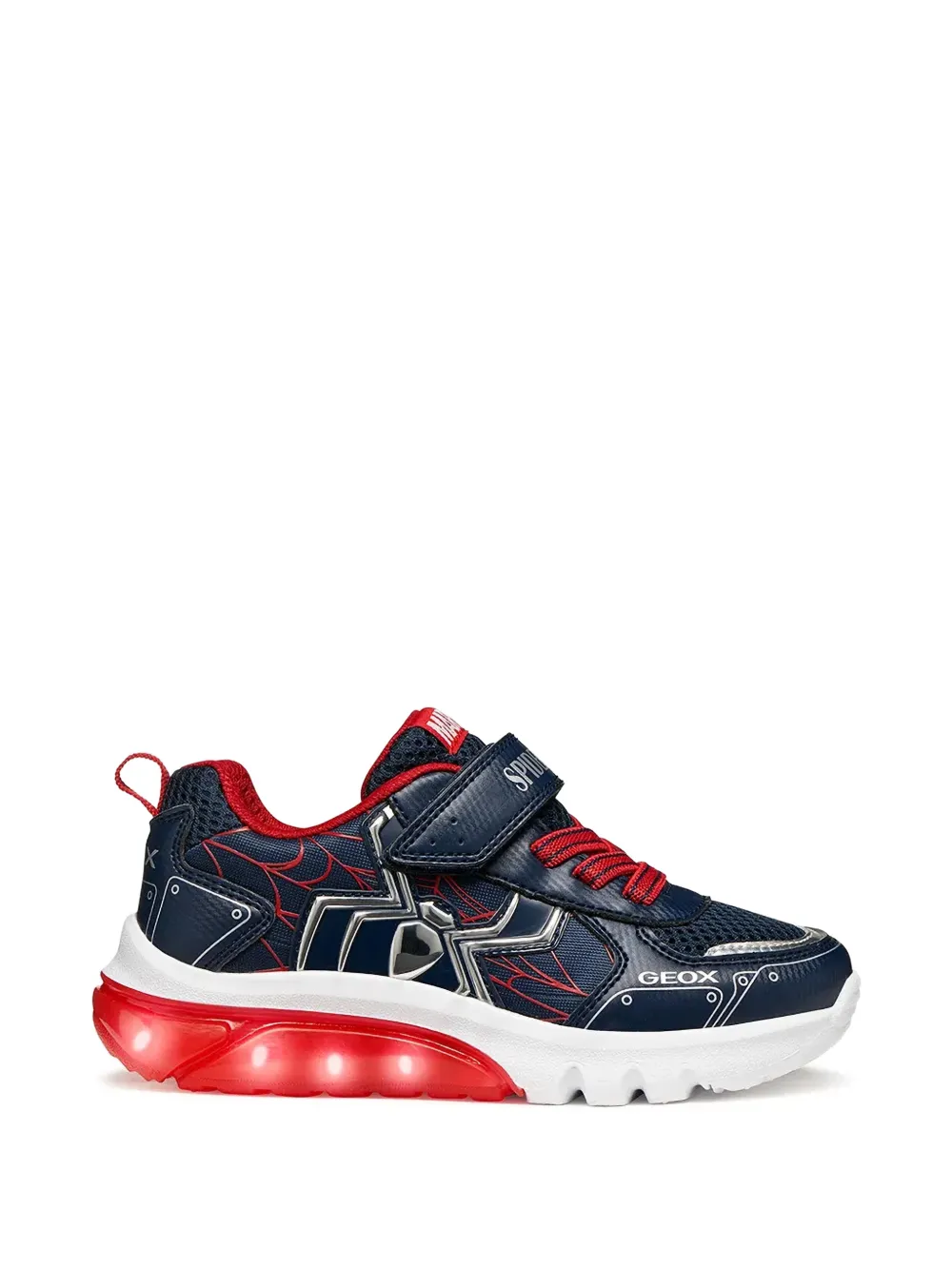 Geox Kids x Warner Bros Ciberdron spider-motif touch-strap sneakers Blauw