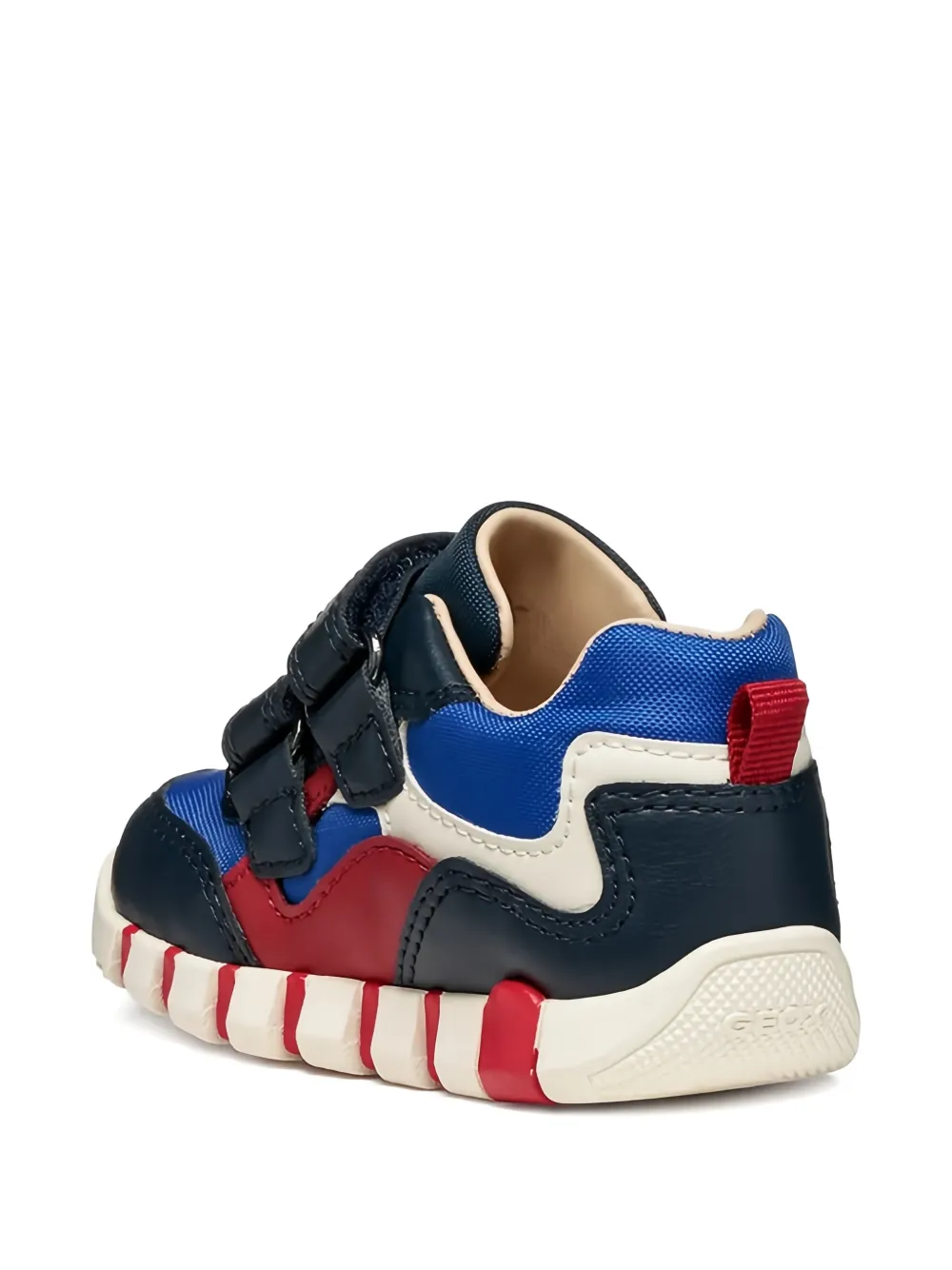 Geox Kids strap panelled sneakers Blauw