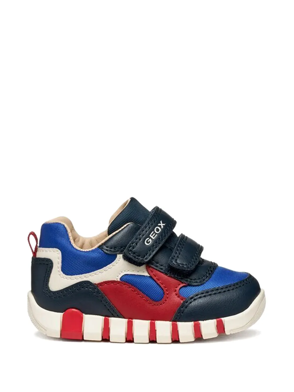 Geox Kids strap panelled sneakers Blauw