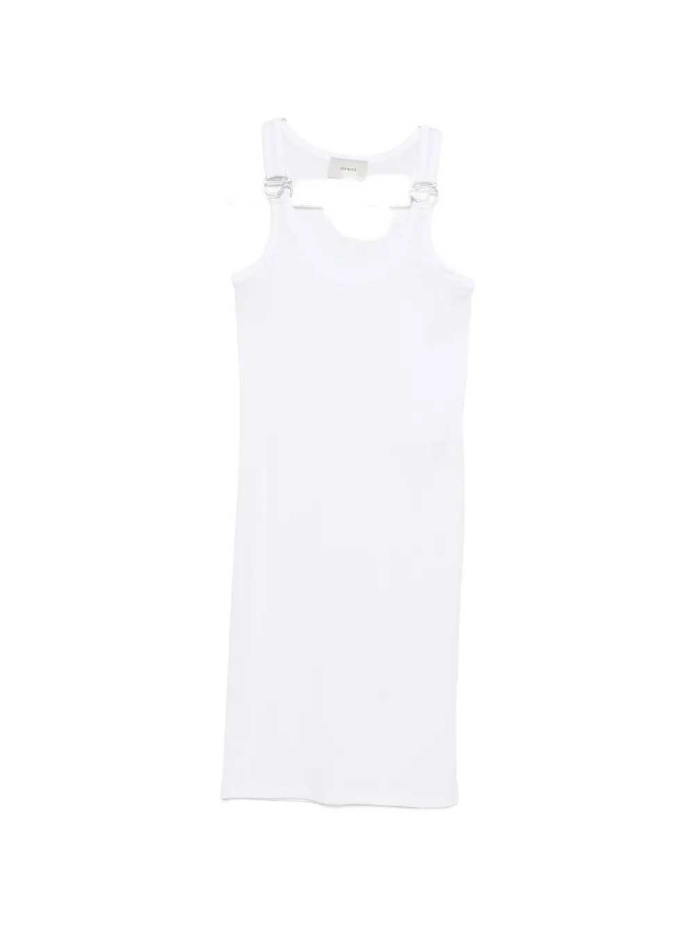 Coperni logo sleeveless mini dress - Bianco