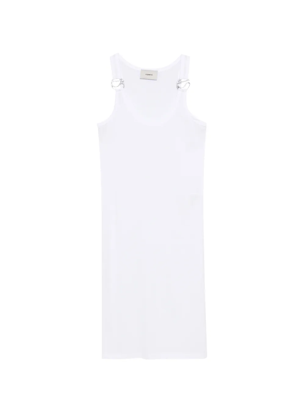 Coperni logo sleeveless mini dress - Bianco
