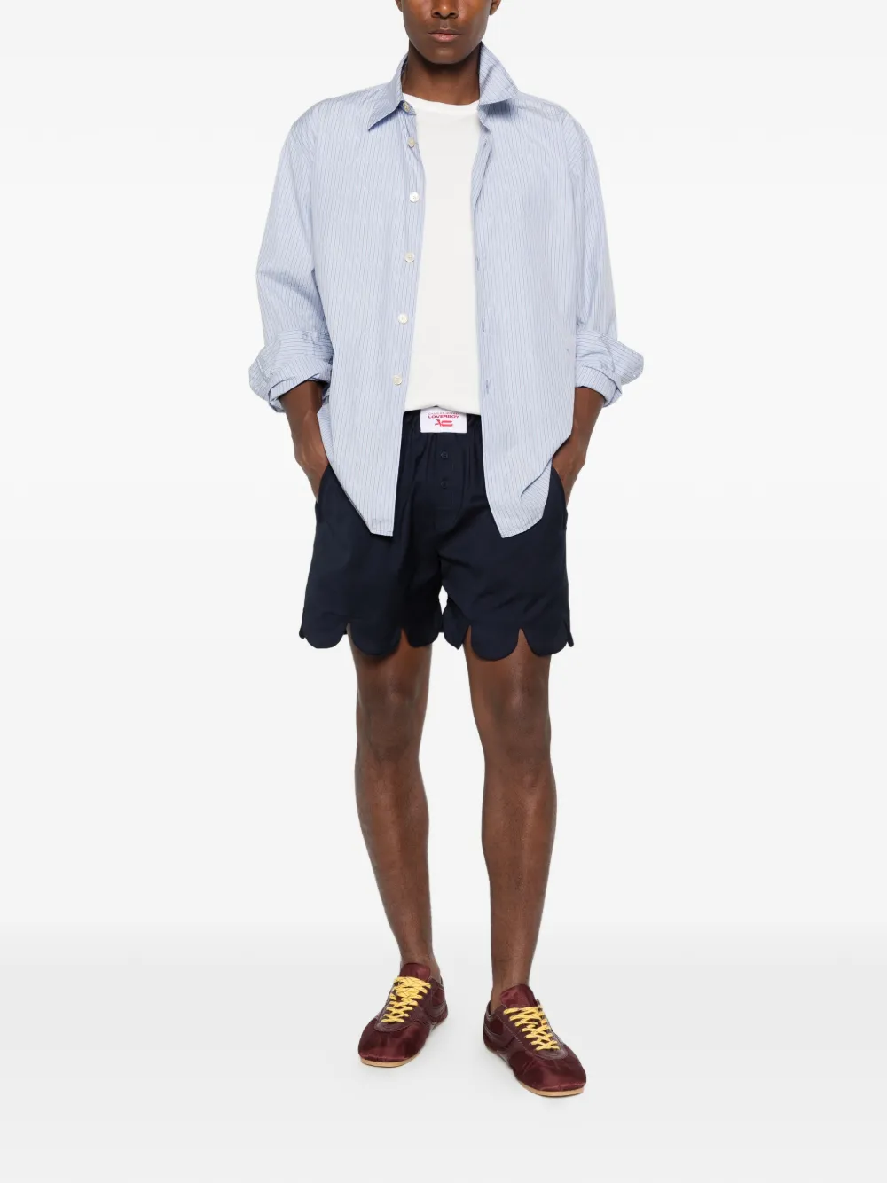 Charles Jeffrey Loverboy Gewelfde boxershorts Blauw