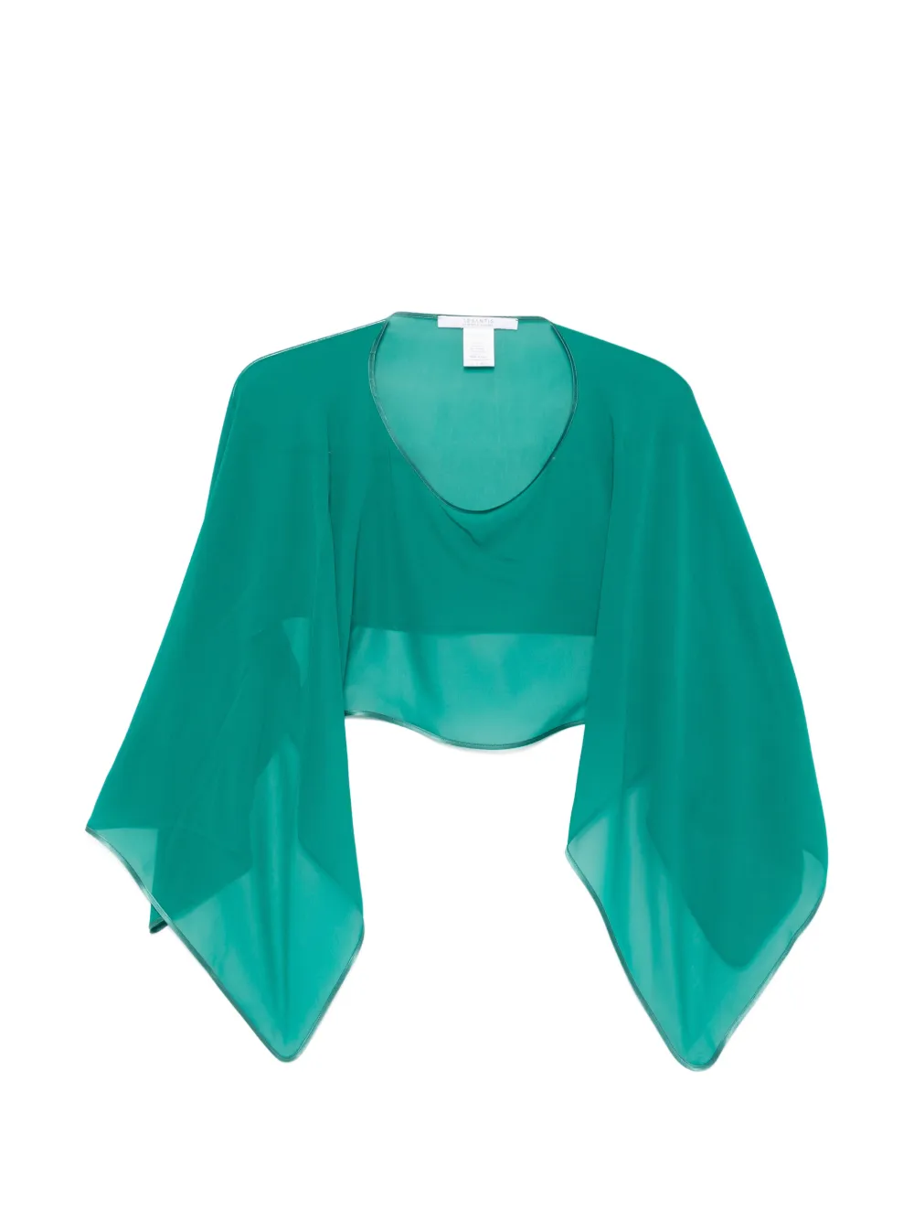 DE SANTIS green silk cape - Grün