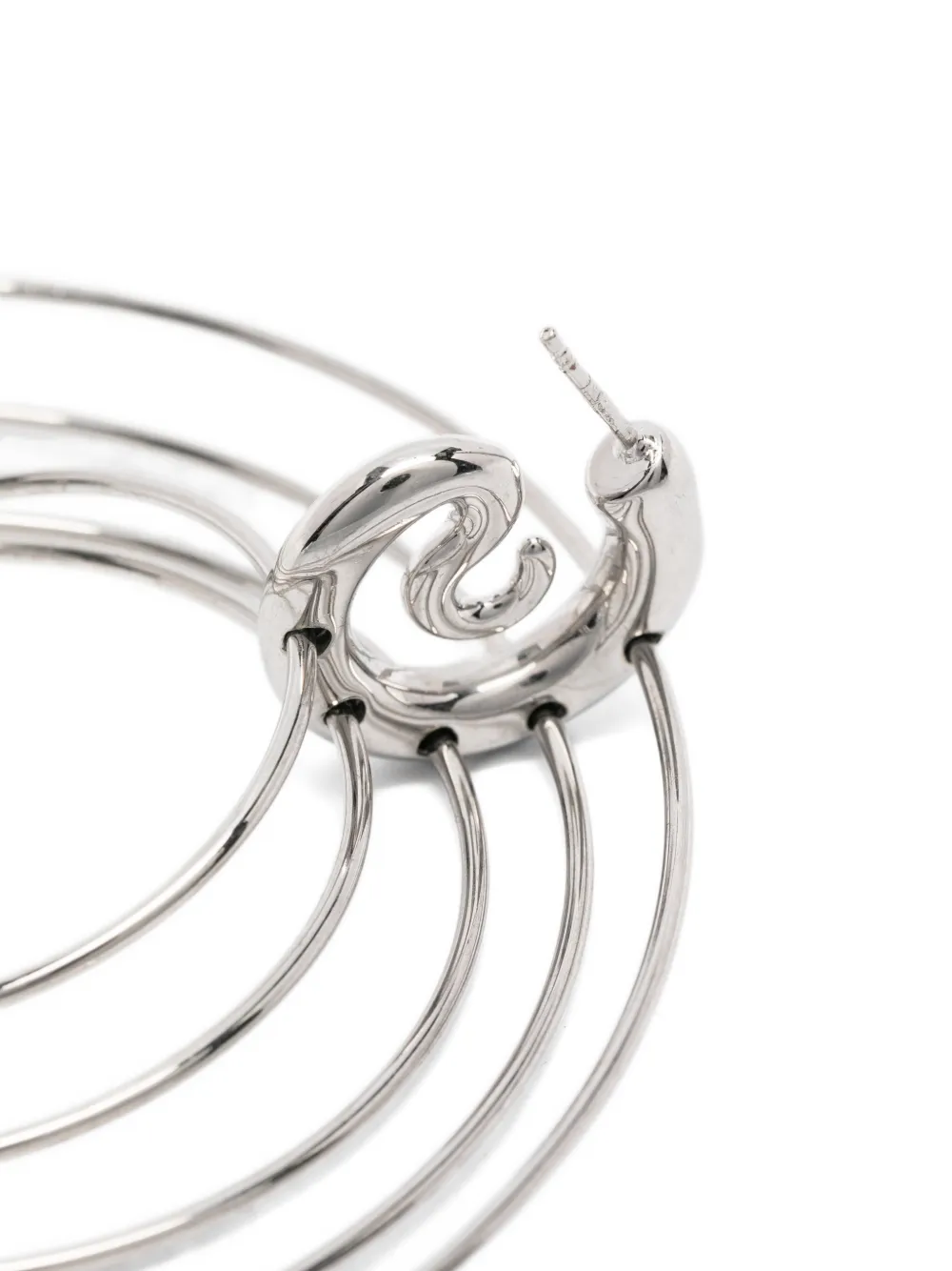  Panconesi Serpent Hoop Earings - Silver 