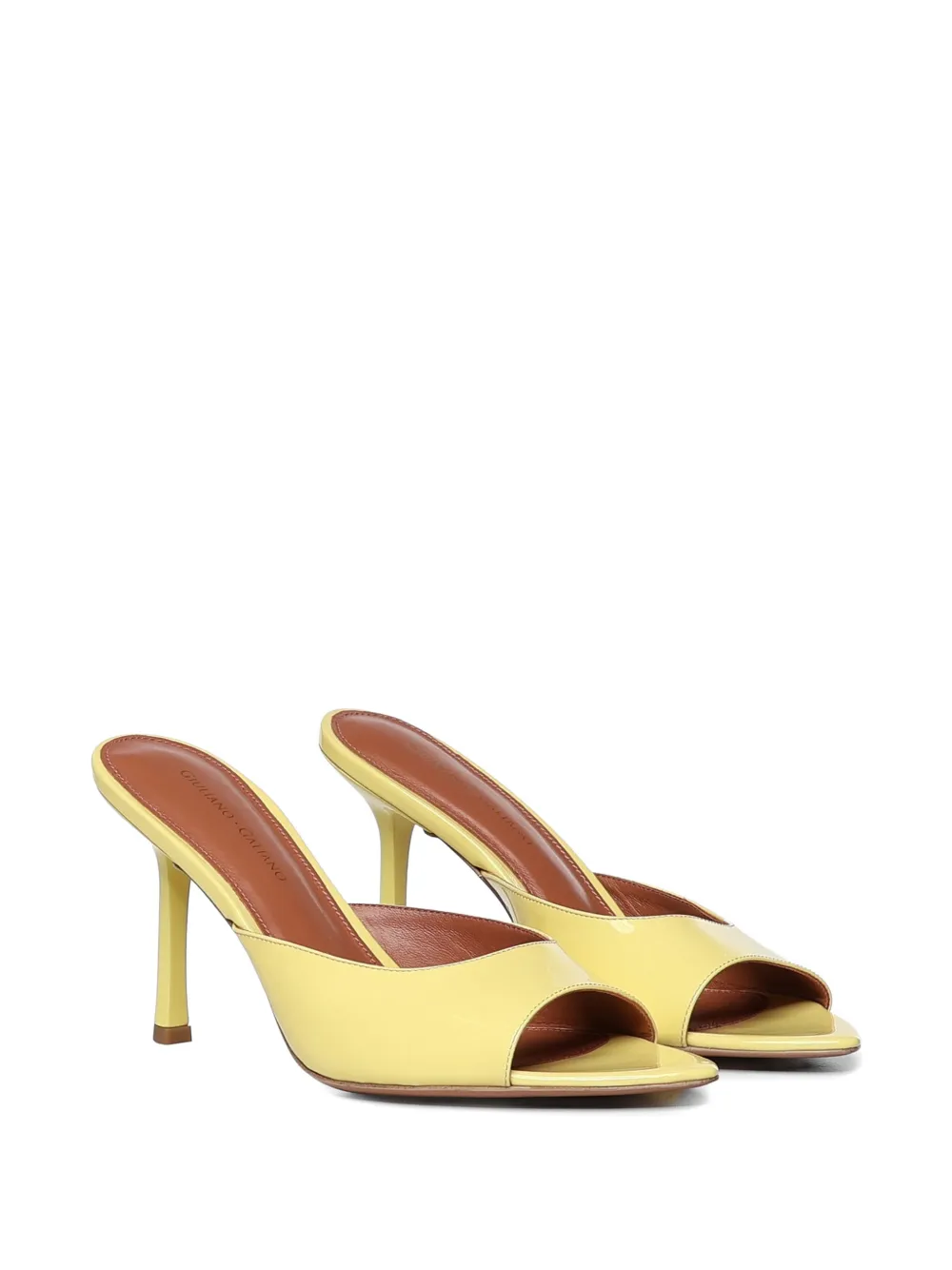 Giuliano Galiano Connie peep-toe sandals Geel