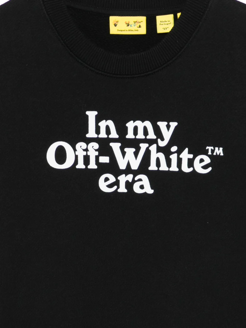  Off-white Kids Slogan-print Sweatshirt - Black 