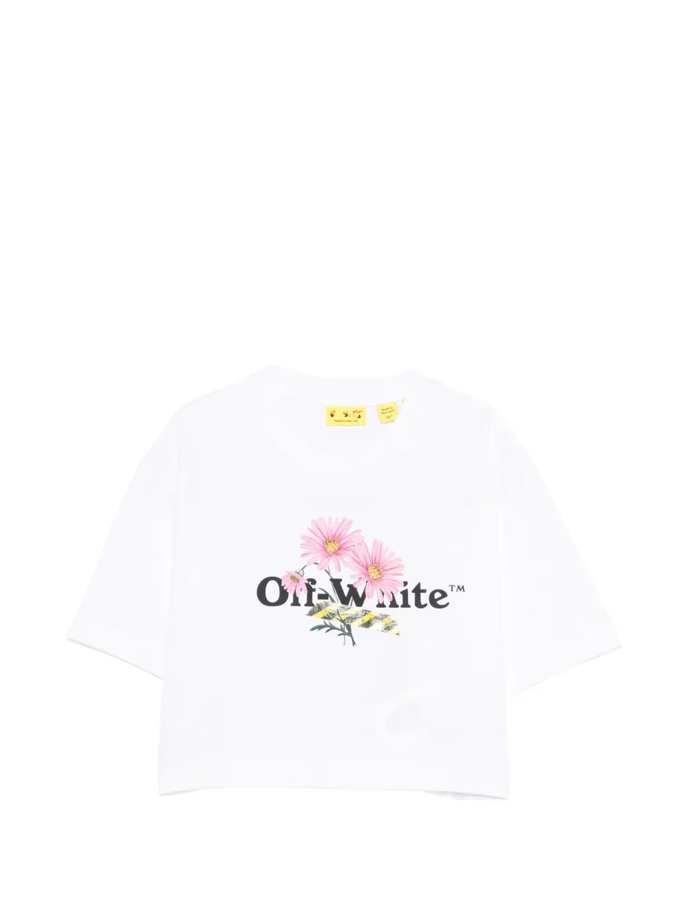 Off-White Kids floral-print T-shirt - Bianco