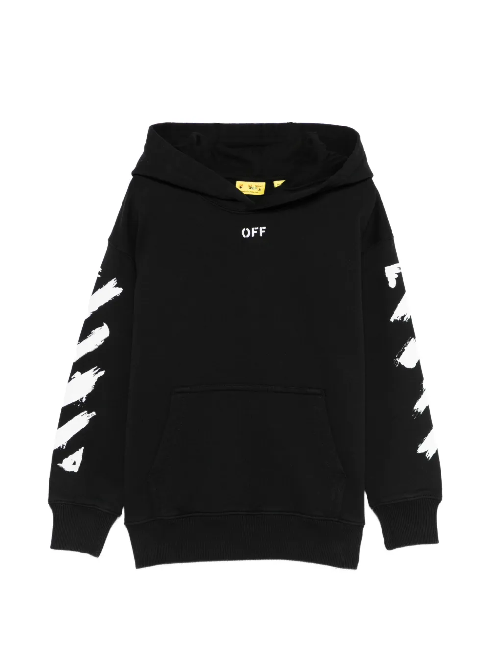 Off-White Kids brushstrokes hooded sweatshirt - Nero