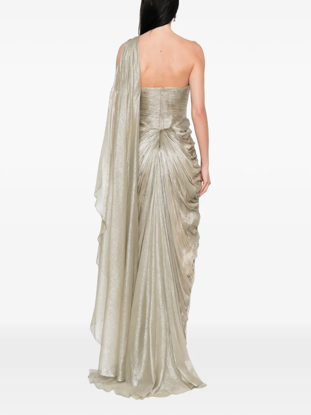 Iris Serban Aria asymmetrische maxi-jurk Grijs