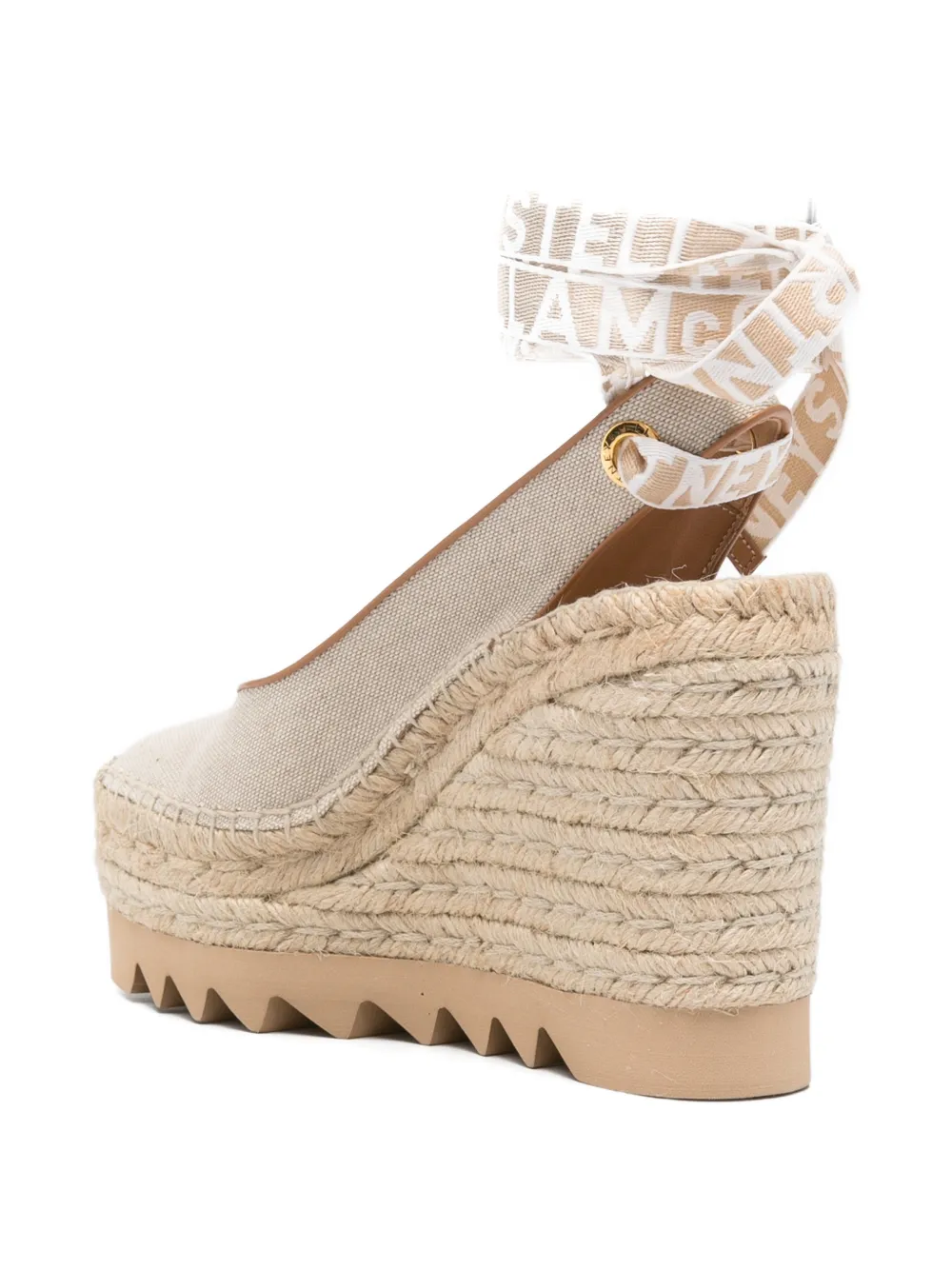 Stella McCartney Gaia slingback wedge espadrilles Beige