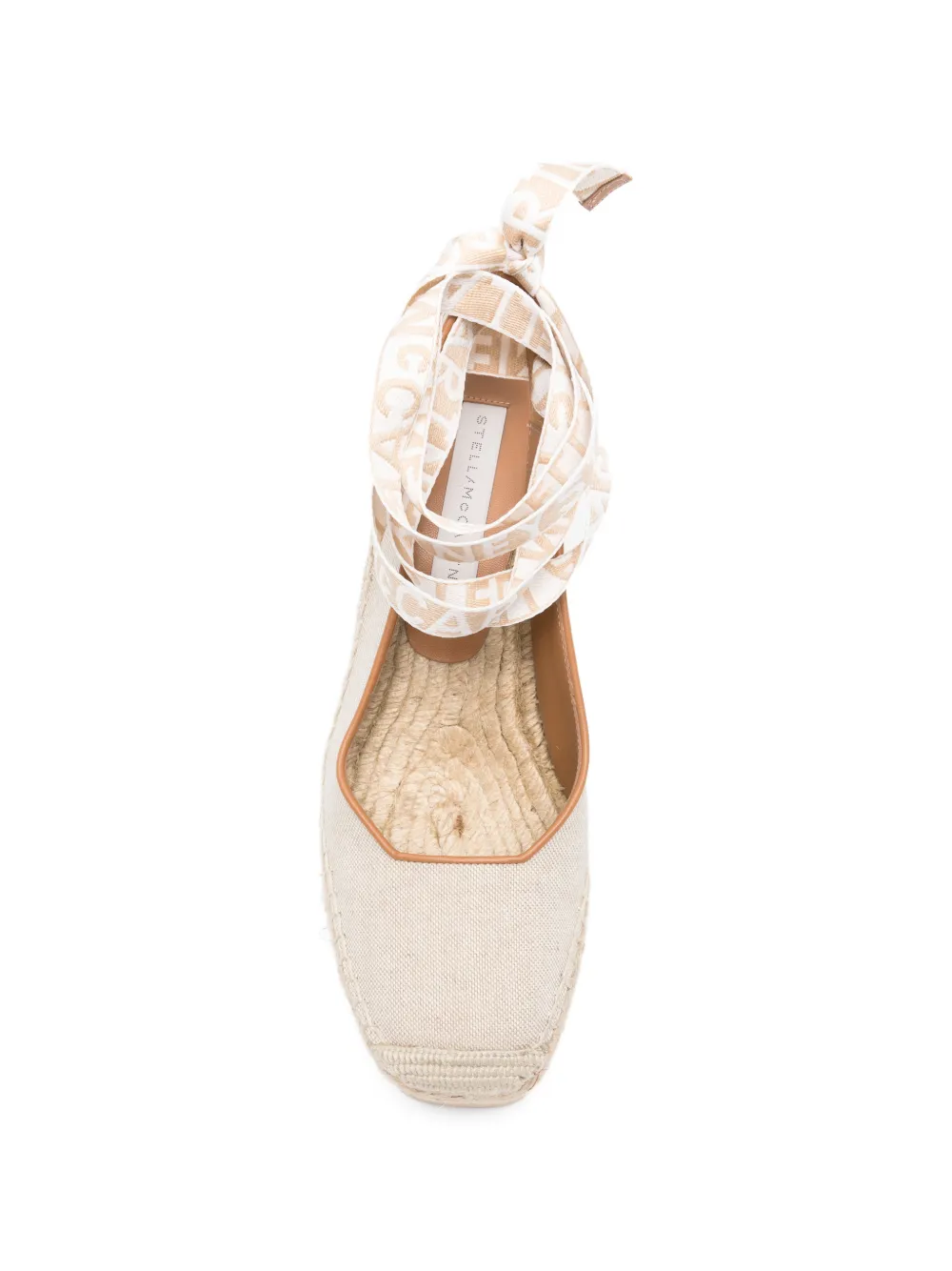 Stella McCartney Gaia slingback wedge espadrilles Beige