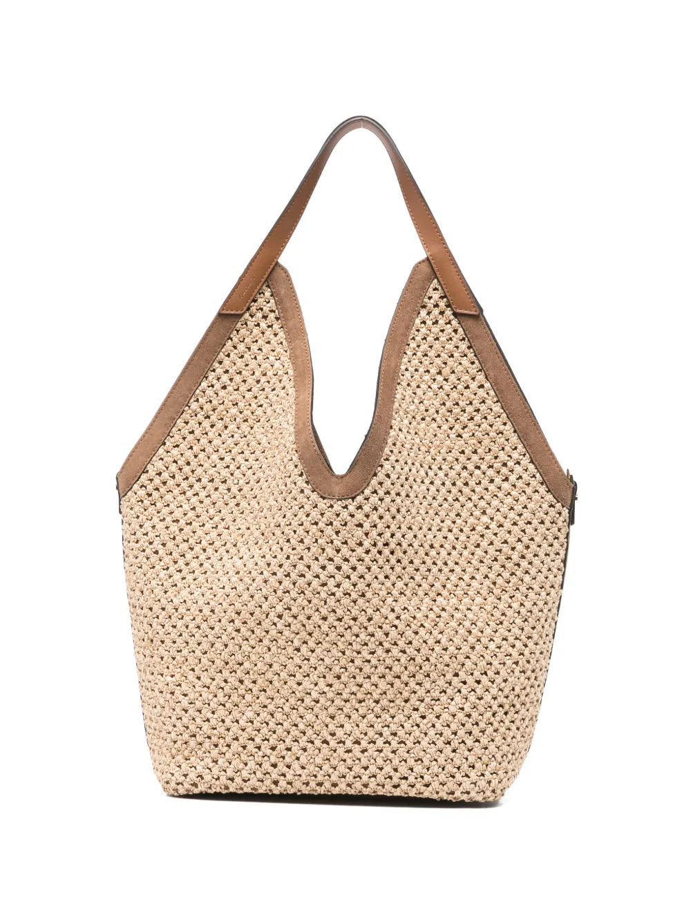 LORISTELLA woven shoulder bag - Toni neutri