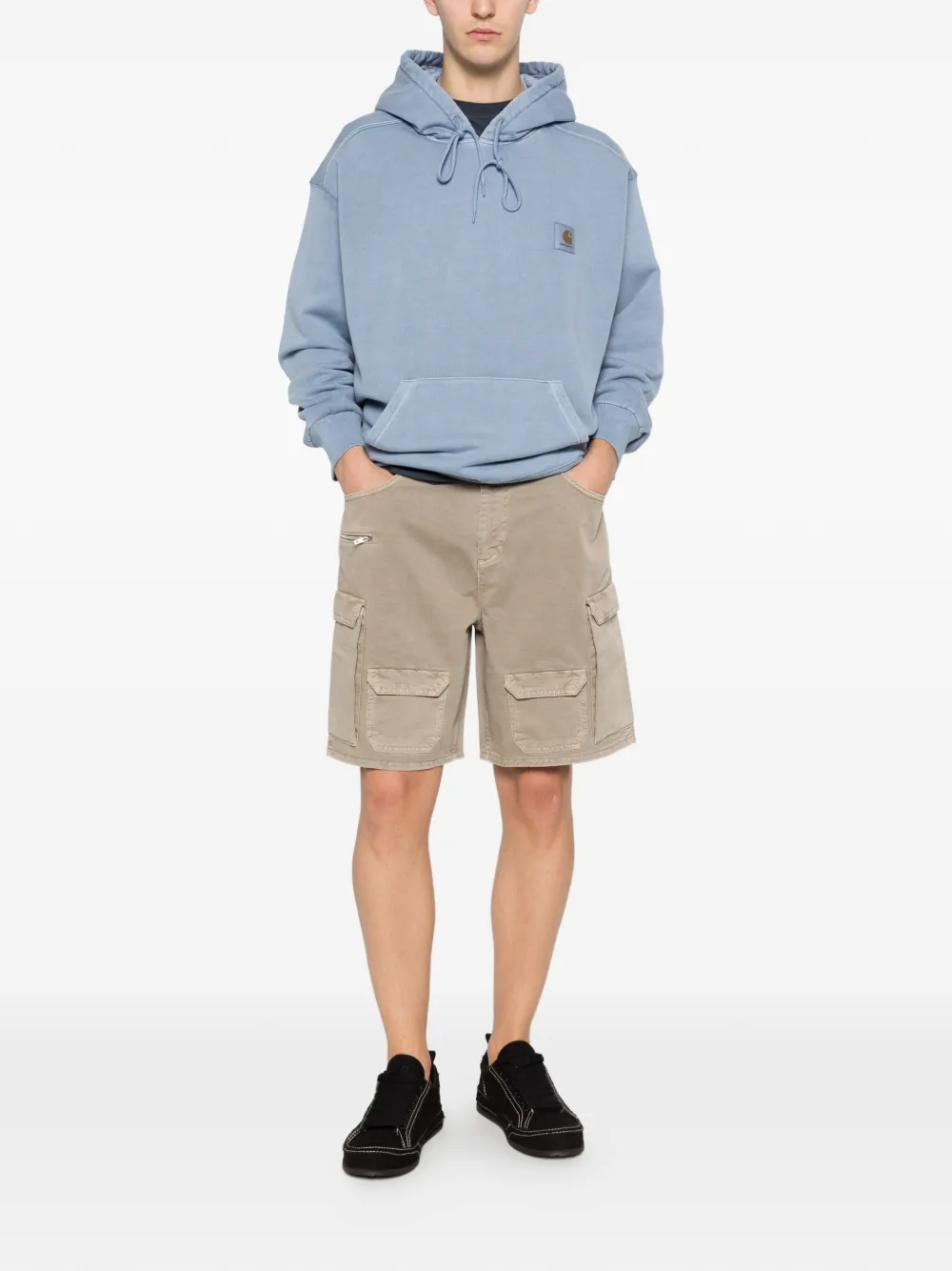 Carhartt WIP Nelson sweater met capuchon Blauw