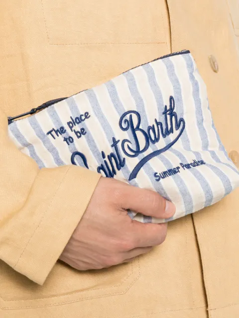 MC2 Saint Barth Aline striped clutch bag