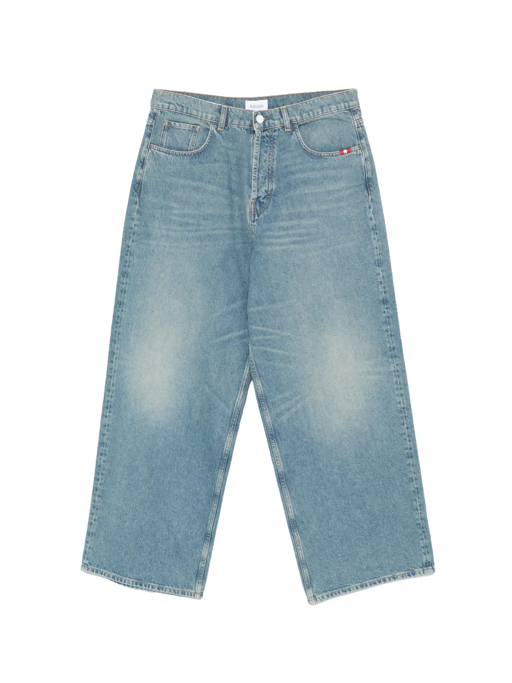 AMISH Huge cropped jeans - Blu