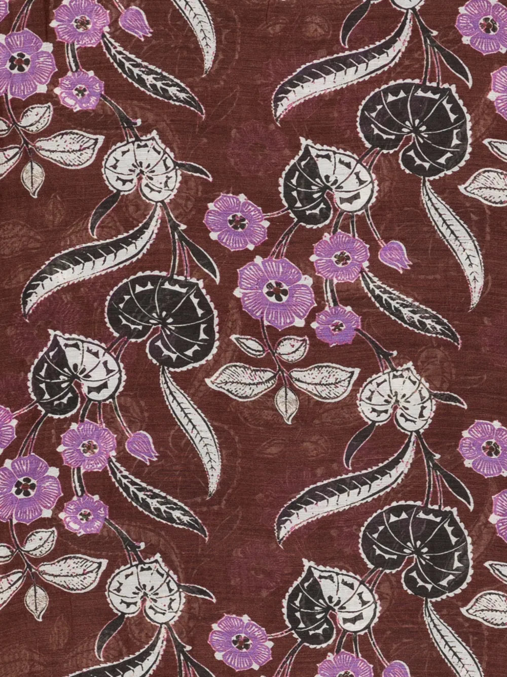  Sgombero Cantine Floral Fringed Scarf - Brown 