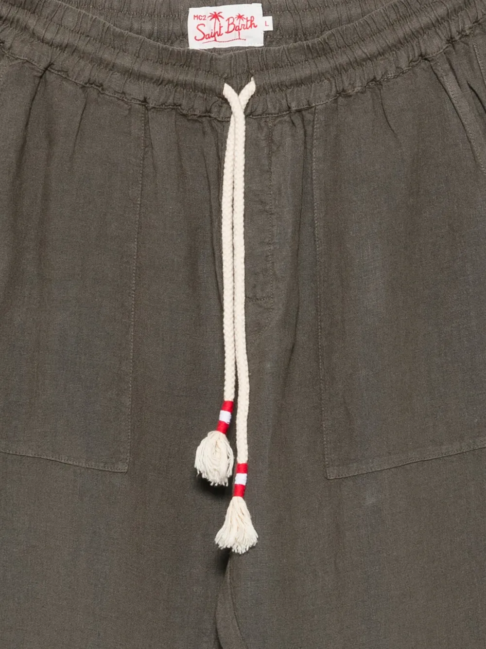 MC2 Saint Barth Broek met trekkoordtaille Groen