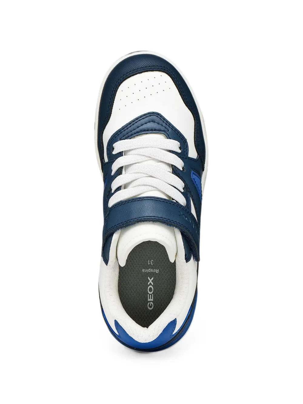 Geox Kids Washiba touch-strap lace-up sneakers Blauw