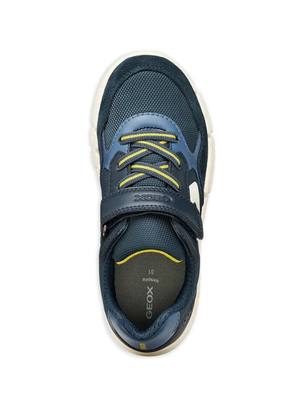 Geox Kids panelled touch-strap sneakers Blauw