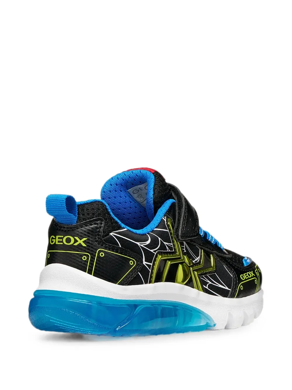 Geox Kids Ciberdron sneakers met klittenband Zwart