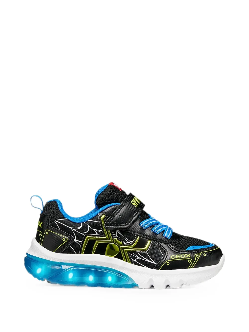 Geox Kids Ciberdron sneakers met klittenband Zwart