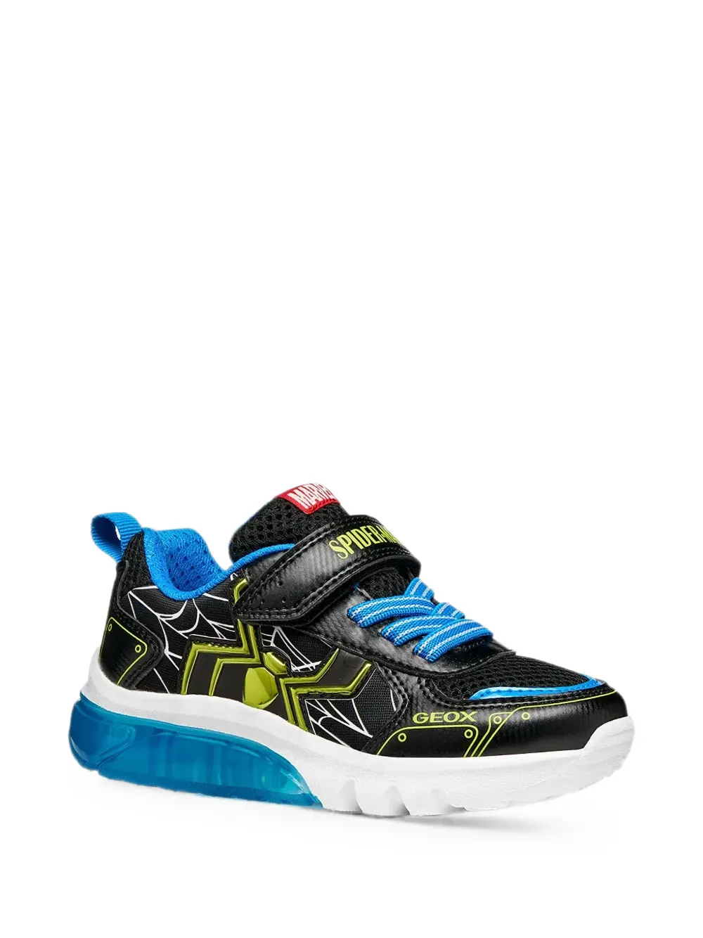 Geox Kids Ciberdron sneakers met klittenband Zwart