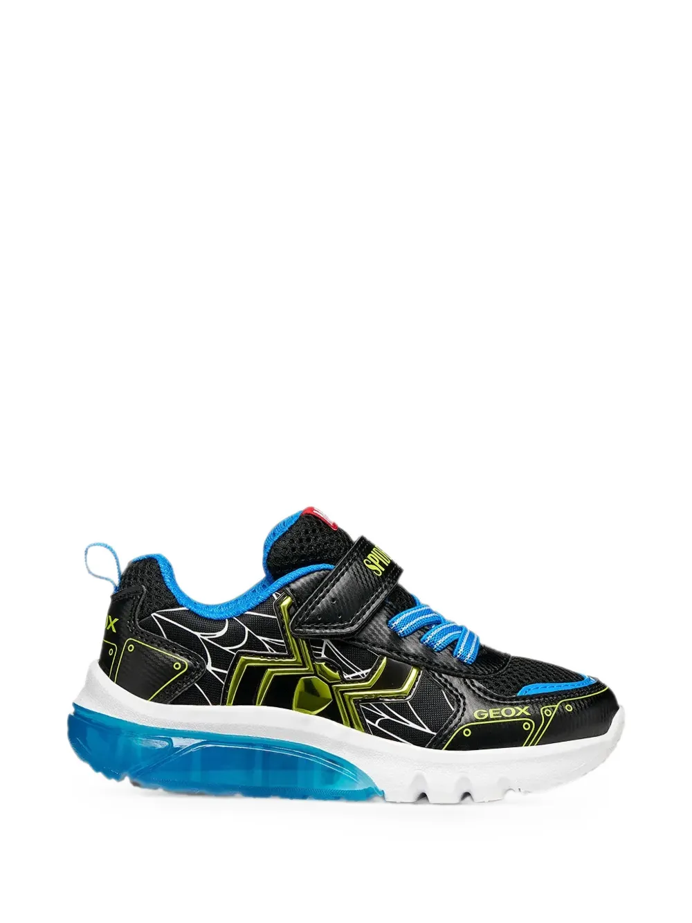 Geox Kids Ciberdron sneakers met klittenband Zwart