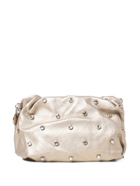 RED(V) studded chain clutch bag