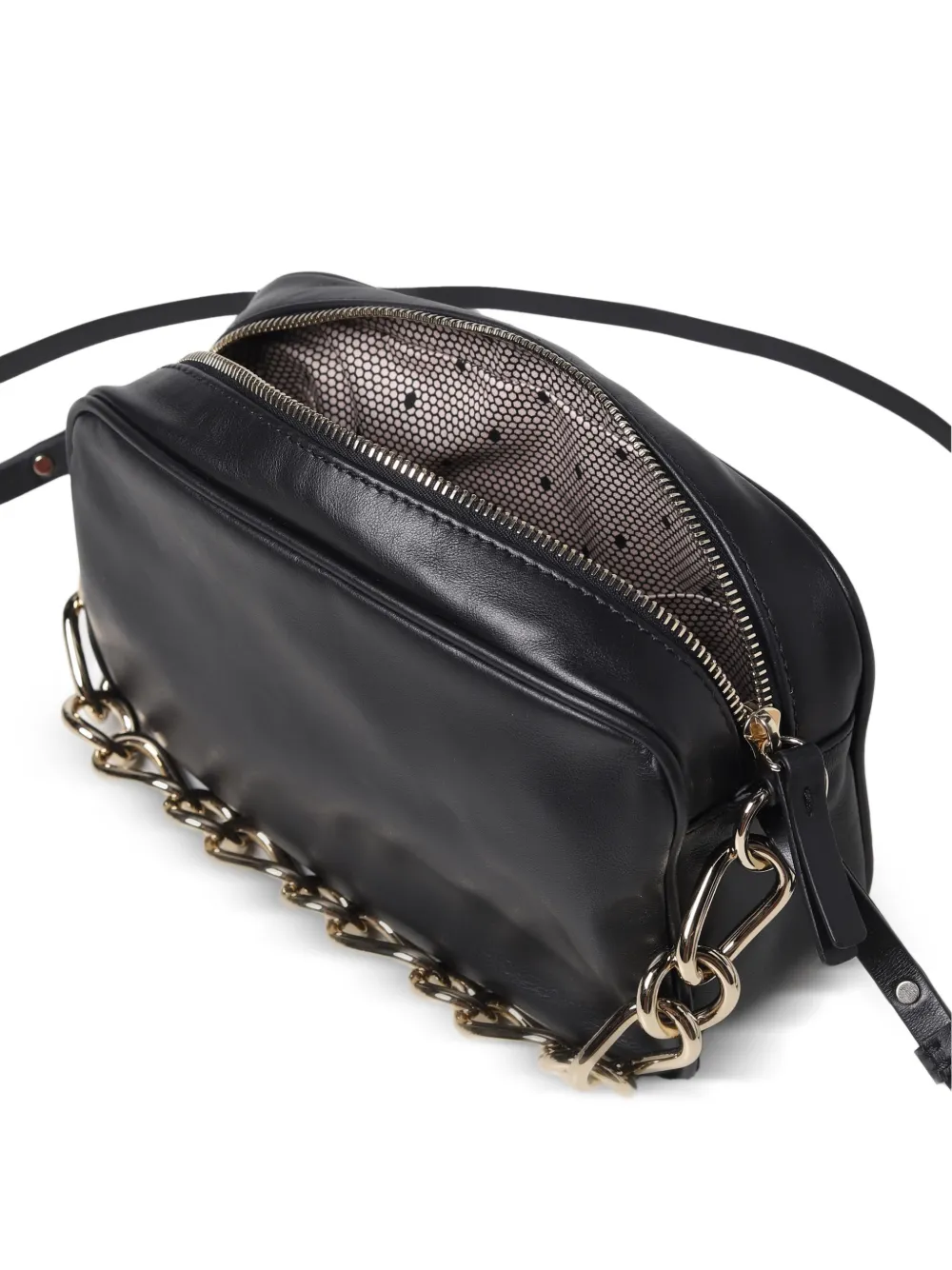 RED(V) Crossbodytas met ketting Zwart