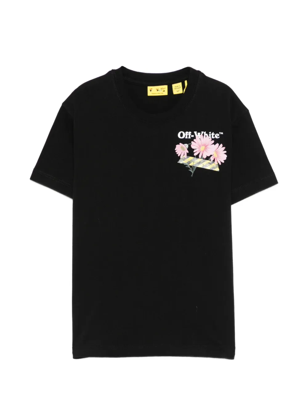 Off-White Kids floral print T-shirt - Nero